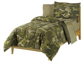 Dream Factory Boys Army Green Desert Camo Comforter Set, Multi, Twin - £42.63 GBP