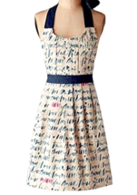 Anthropologie Vintage My Love Apron Cotton Text + Hearts Shower Hostess ... - $54.75