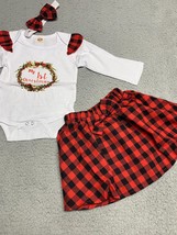 Babys 1st Christmas Outfit, Red Plaid Christmas Baby Outfit, Red Buffalo Plaid - £14.34 GBP