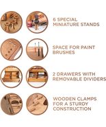 PLYDOLEX Wooden Organizer for 74 Bottles of Paints and 14 Brushes  - $1,511.24 MXN