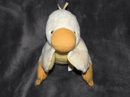 GUND BABY Silly Stripes Duckens 319883 Duck Rattle Plush Stuffed Animal Toy 7" - £38.83 GBP