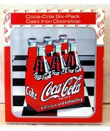 New 1997 Coca Cola Six-Pack Cast Iron Doorstop 282081 - $128.69