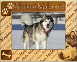 Alaskan Malamute Laser Engraved Wood Picture Frame Landscape (8 x 10) - $52.99