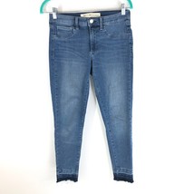 Gap Womens Jeans Inner Cozy Leggings Raw Hem Medium Wash Stretch Size 28 - £11.38 GBP