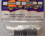 HPI Racing 51064 Shock Spring Rear 13x25x1.7mm 6.5 Coils (Black/Medium) ... - £8.11 GBP