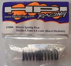 HPI Racing 51064 Shock Spring Rear 13x25x1.7mm 6.5 Coils (Black/Medium) ... - $9.99
