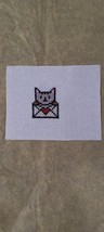 Completed Cat Love Letter Finished Cross Stitch Diy Crafting - £5.48 GBP
