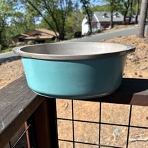 RARE 6qt CLUB Aluminum Vintage Oval Roaster Blue Turquoise Aqua Teal NO LID - $29.54 CAD