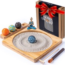 Premium Zen Garden kit for Desk, 11&quot; x 11&quot; Sand Tray Therapy Kit, The Zen Gift - £38.33 GBP
