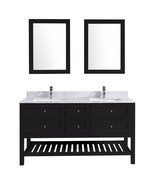59&quot; Vanity Cabinet Set with Mirror Black LV6-60B by LessCare - £1,385.38 GBP