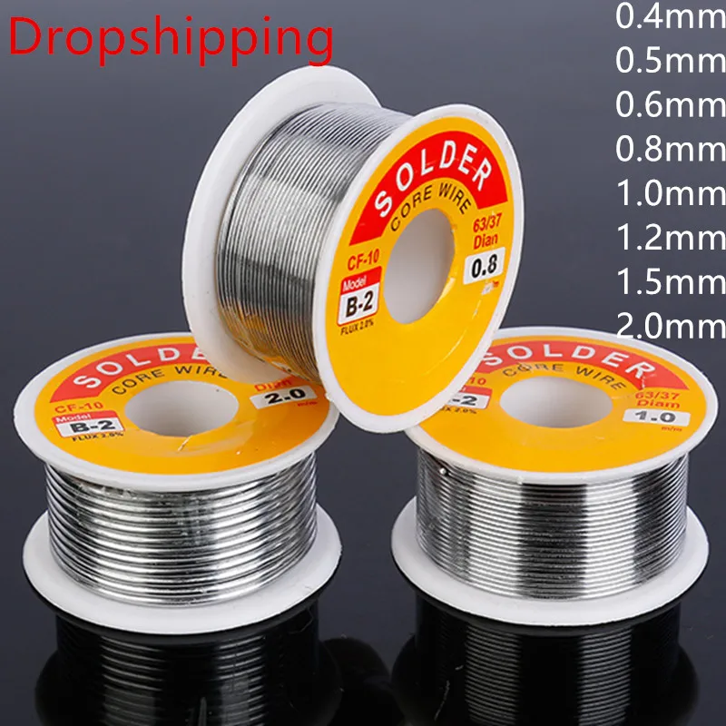 0.5/0.6/0.8/1.0/1.2/1.5/2.0mm High Purity Solder Wire Rosin Core Tin Wire Variou - £31.09 GBP