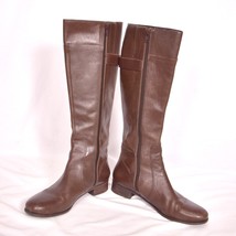 Nine West Brown Riding Boot Women&#39;s Size 7.5 Vasookie Leather Classic Knee - £17.50 GBP