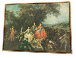 Schmid The Picnic After the Hunt by Lancret Music Box Jewelry Romeo and Juliet - £31.59 GBP