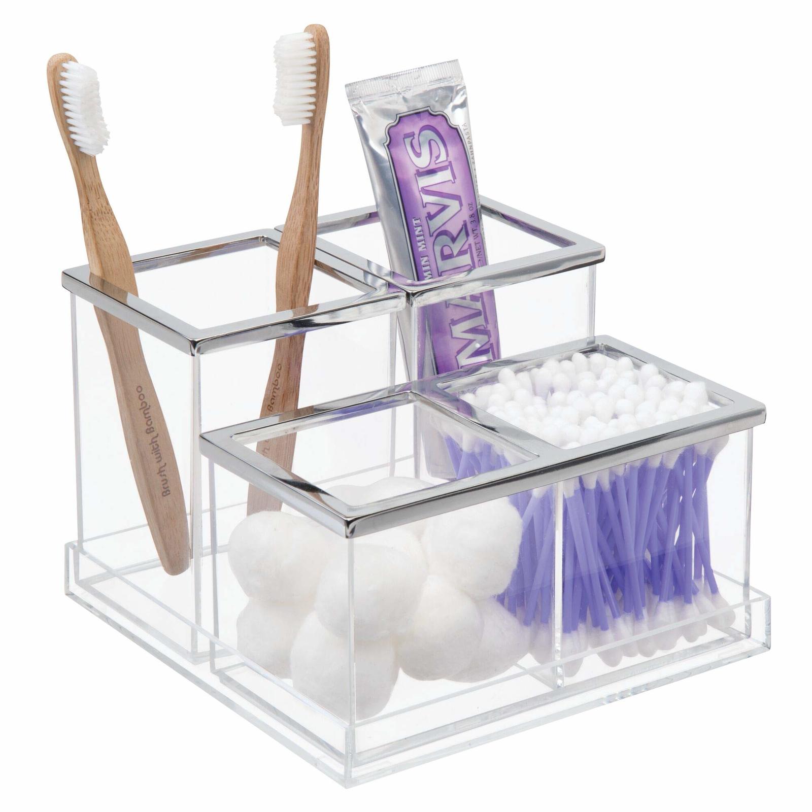 iDesign Clarity BPA-Free Plastic Customizable 4-Piece Organizer, 6.5&quot; x ... - $28.35