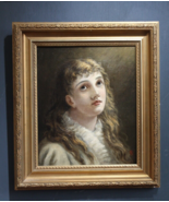 Antique 19th Century Fine Art Portraiture of Maiden - $8,389.67 MXN