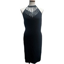 St. John By Marie Gray Evening Santana Knit Cocktail Dress Cage Top Size 10 - £185.81 GBP