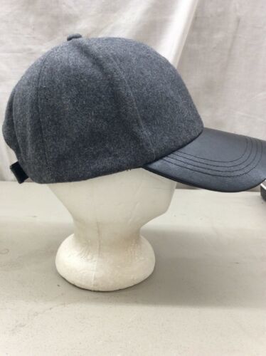 trucker hat baseball Cap Grey Vintage Flannel Pleather Item image 5