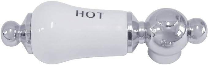 Kingston Brass CCPL1H Replacement Porcelain Hot Bathroom Faucet Handle - $25.90