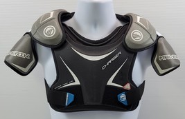 D) Maverik Lacrosse Charger Shoulder Chest Guard Small Youth Black and Gray - $454.60 MXN