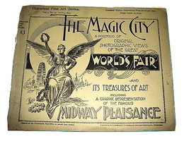 1893 Chicago Worlds Fair MAGIC CITY Photo Portfolio #13 Original  - $24.98