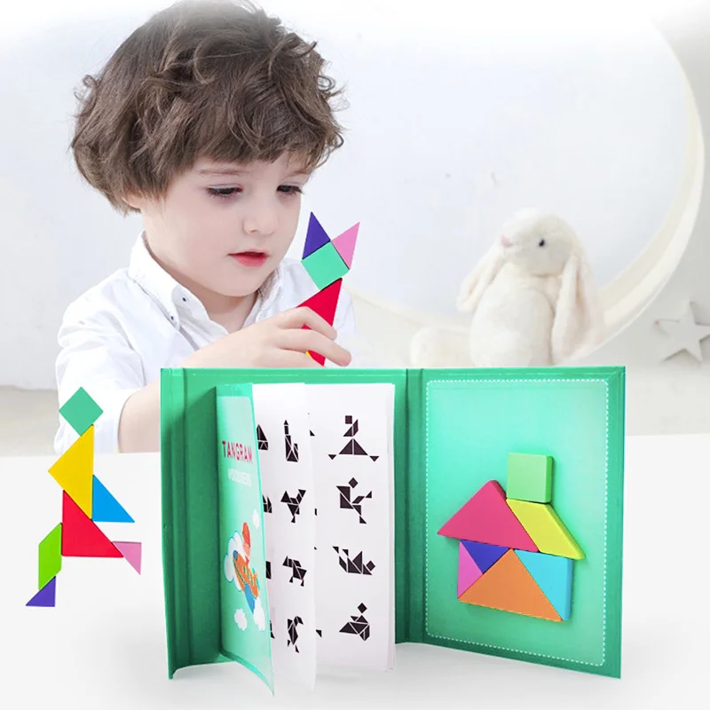Game Fun Play Toys Magnetic Tangram Puzzle Book Educational Game Fun Play Toyss  - £32.69 GBP