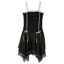 Girls Dress Holiday Party Black Sleeveless Iz Byer Sharkbite Hem Ruched-size 14 - $27.72