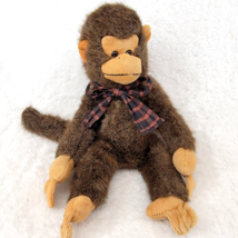 Boyds Bears Finster the Monkey Jointed Brown 11&quot; Ape Chimp Stuffed Vtg R... - $7.82