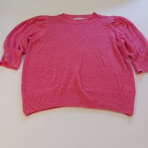 Davi &amp; Dani Nylon &amp; Acrylic Women’s Fuschia Sweater Pullover Short Sleev... - €13,63 EUR