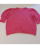 Davi &amp; Dani Nylon &amp; Acrylic Women’s Fuschia Sweater Pullover Short Sleev... - $15.93