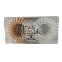 NEW Invisibobble Original Traceless Hair Ring 6 Pack Clear Nude Hair Ties - $10.95