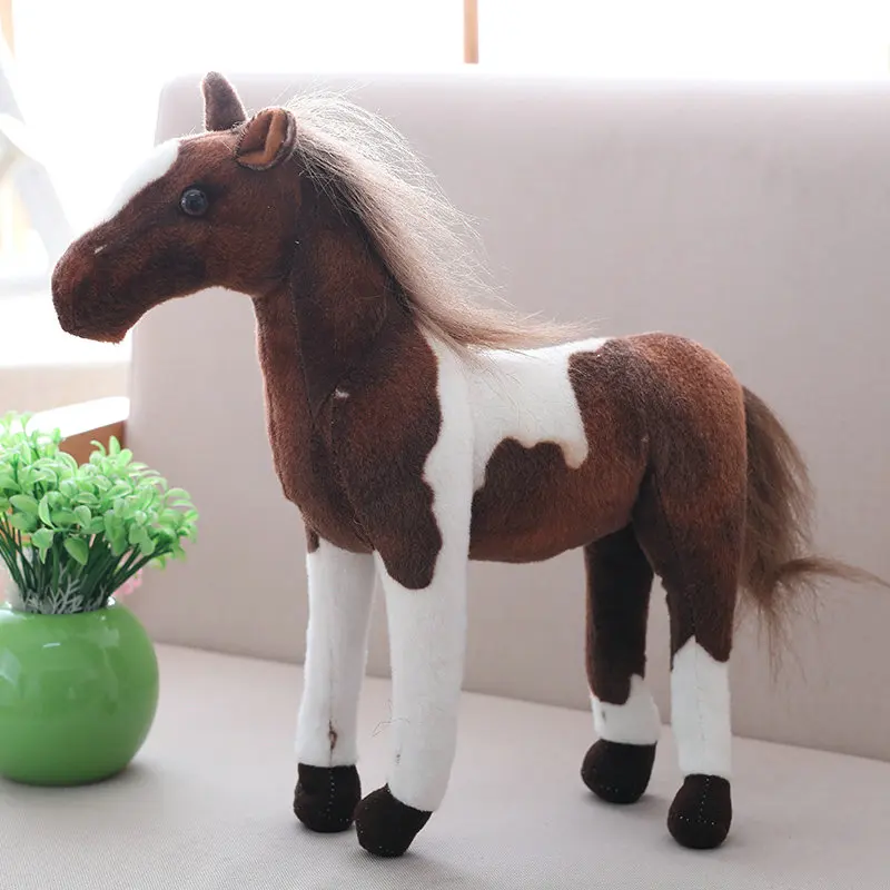 30cm Type #4 30- big size simulation horse plush toy cute staff animal doll soft - $19.25