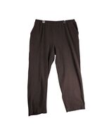 Lands End Brown Cotton Pull-On Pants Women&#39;s Plus Sz 1X Basic Minimalist... - $365.04 MXN