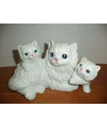 Homco Cat Figurine Porcelain Ceramic Mother Cat with Kittens 1412 Vintage - €17,04 EUR
