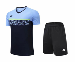 Men&#39;s Sportswear Sports Top Tennis Shirt Badminton Set T-shirt and Shorts - £27.27 GBP