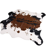 Brown Cow Print Rug Faux Cowhide Rugs Cute Animal Printed Carpet 62.9&quot;L ... - £41.80 GBP
