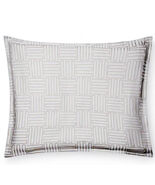 Sferra Andello Standard Sham Latte Cotton Linen Blend Sateen Jacquard It... - $45.05