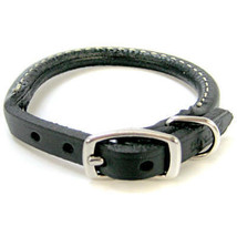 Handmade Coastal Pets Circle T Rounded Collar in Black English Bridle Le... - $16.78+