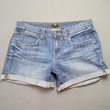 J. Crew Shorts Womens Size 2 Blue Jean Stretch Low Rise Cutoff Rolled He... - $10.71