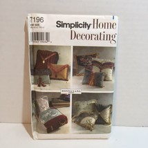 Simplicity 7196 Donna Lang Pillows - $12.86