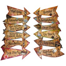 Alice In Wonderland Party Vintage Style Arrow Signs/Mad Hatters Tea Party Props  - £14.42 GBP