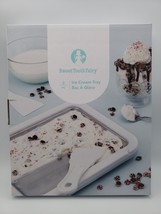 Sweet Tooth Fairy 3 Pc Ice Cream Tray w/ Steel Slate &amp; 2 Plastic Spatulas Set - £19.93 GBP