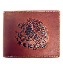 Western Genuine Leather Eagle Plain Mens Bifold Short Wallet in 2 Color - £19.17 GBP