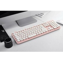 Actto KBD47 USB Wired Retro Korean English Keyboard (Pink) image 2
