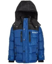 Dkny Little Boys Faux-Fur-Trim Puffer Jacket, Size 5/6 - £54.49 GBP