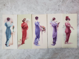 Greeting Cards Victorian Fashions Blank Any Occasion Set of 5 W/Envelopes - £10.35 GBP