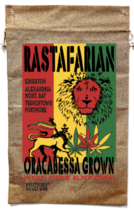 RASTAFARIAN BURLAP BAG marijuana pot leaf storage wall hanging jamaica #13 rasta - £12.86 GBP