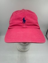 Polo Ralph Lauren Hat Cap Embroidered Horse Logo Adjustable Strap Red Faded - £14.86 GBP