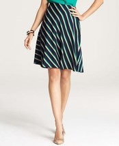Ann Taylor diagonal stripe skirt, Emerald Estate, size 12, NWT - £15.95 GBP