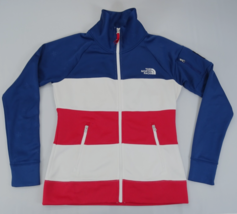 The North Face American Flag Themed RU/14 Full Zip Fleece Womens Size Med - £18.64 GBP