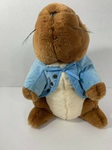 Peter Rabbit Large Plush bunny stuffed animal Eden ears down blue jacket... - $10.88